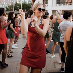 Outdoor Voices The Exercise Dress in Red Size S